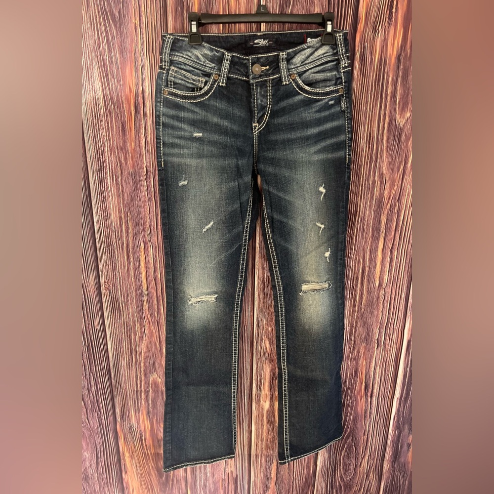 Women's Silver Suki slim boot jeans
Size W29/L33 pre worn